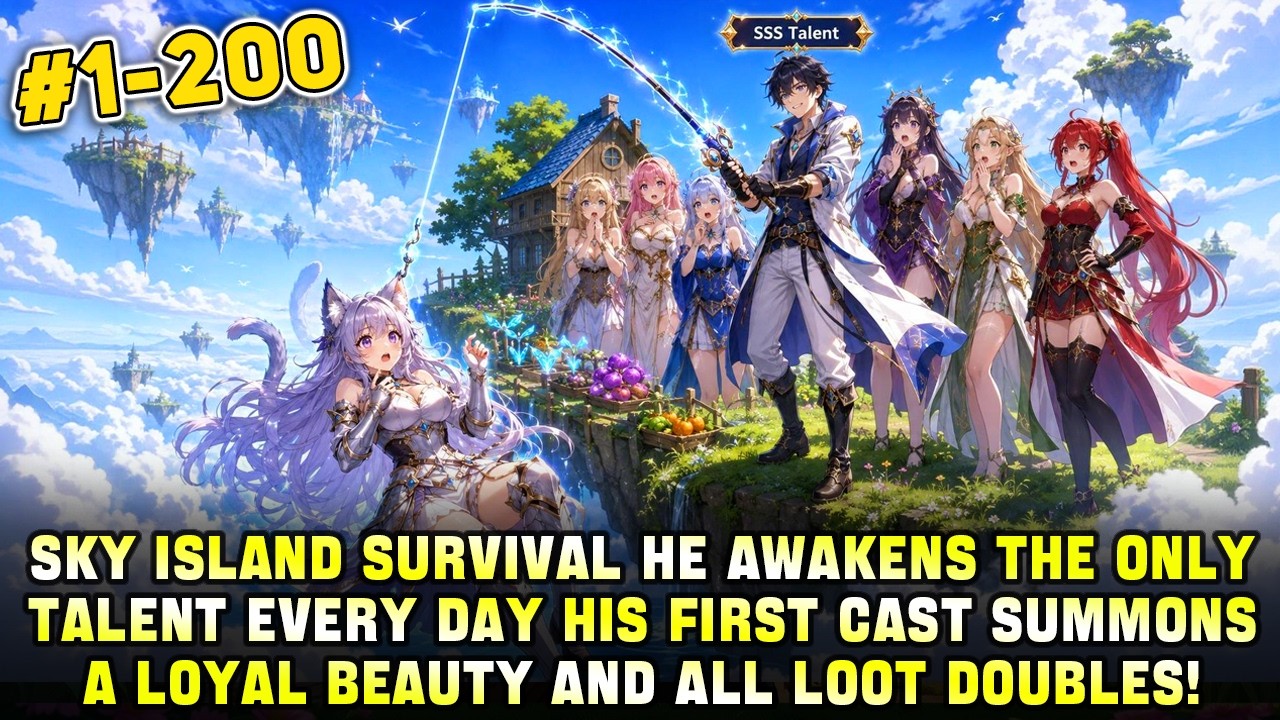 Floating Island Survival: He Fishes Up a 100%-Loyal Goddess Partner Daily and Builds a Babe Army!