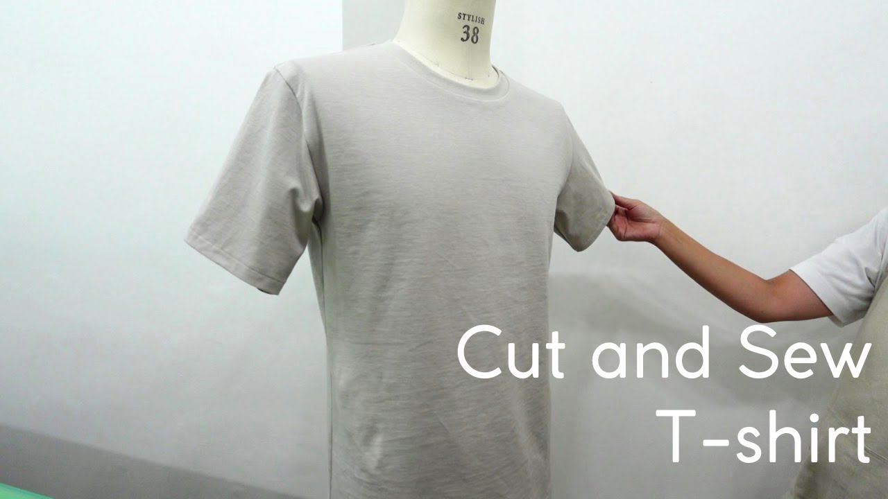 How to Cut and Sew a Crew Neck T-shirt 👕✂ Sewing Tutorial