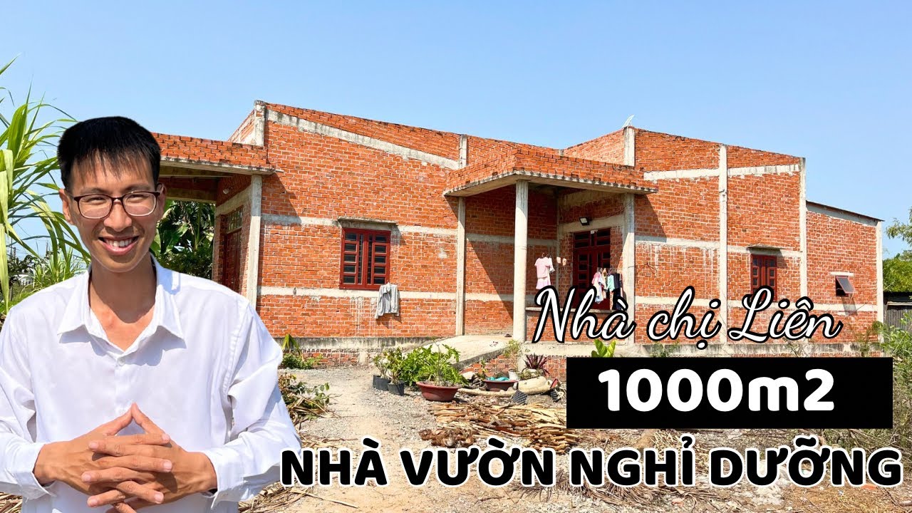 Nhà vườn nghỉ dưỡng 1000m2 của chị Liên có vườn cây ăn trái ao cá ở Long An
