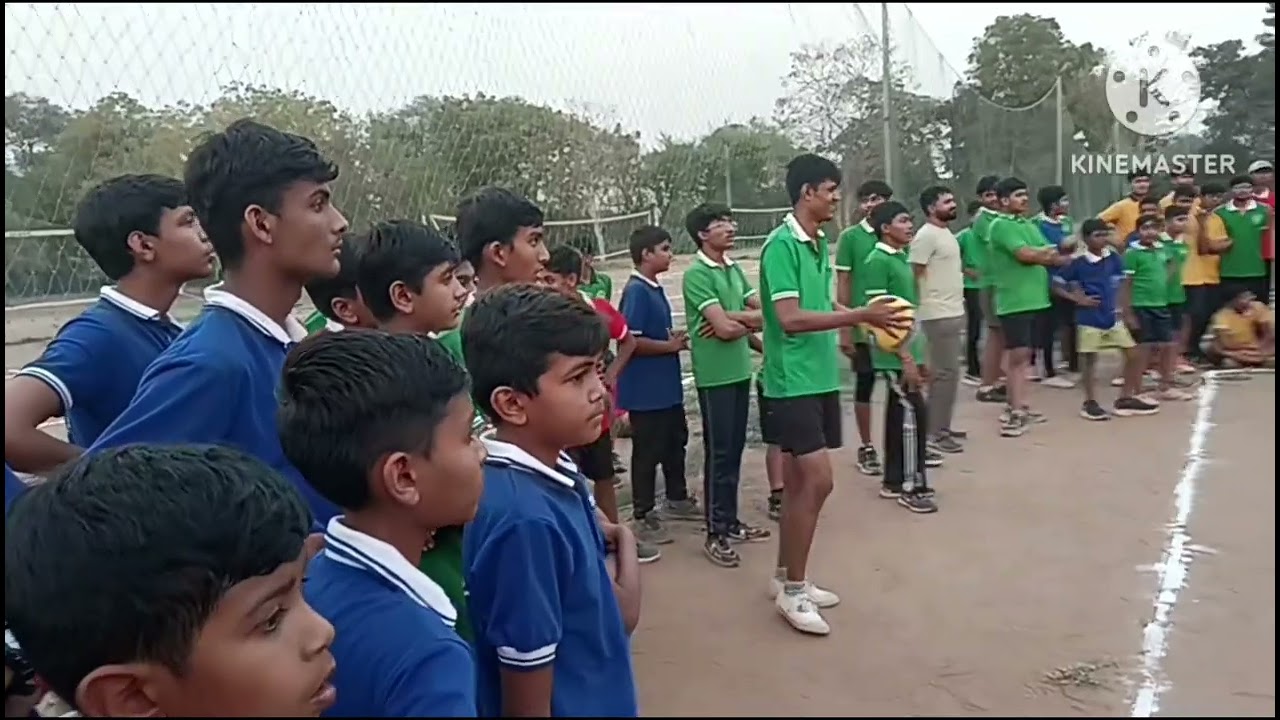 Volleyball and basketball match 