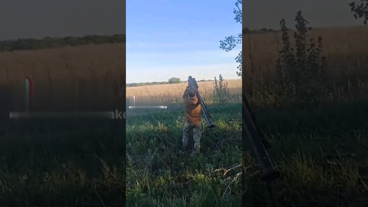 Ukrainian soldier shoots down Russian UAV with a Stinger MANPAD 🔥