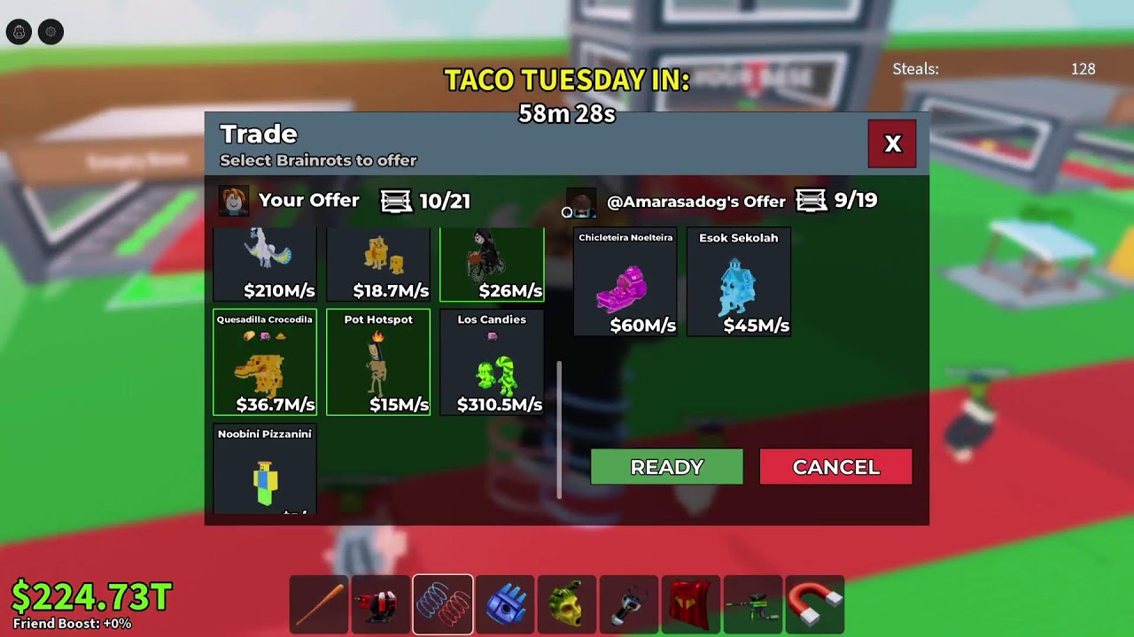 Trading on STEAL A Brainrot