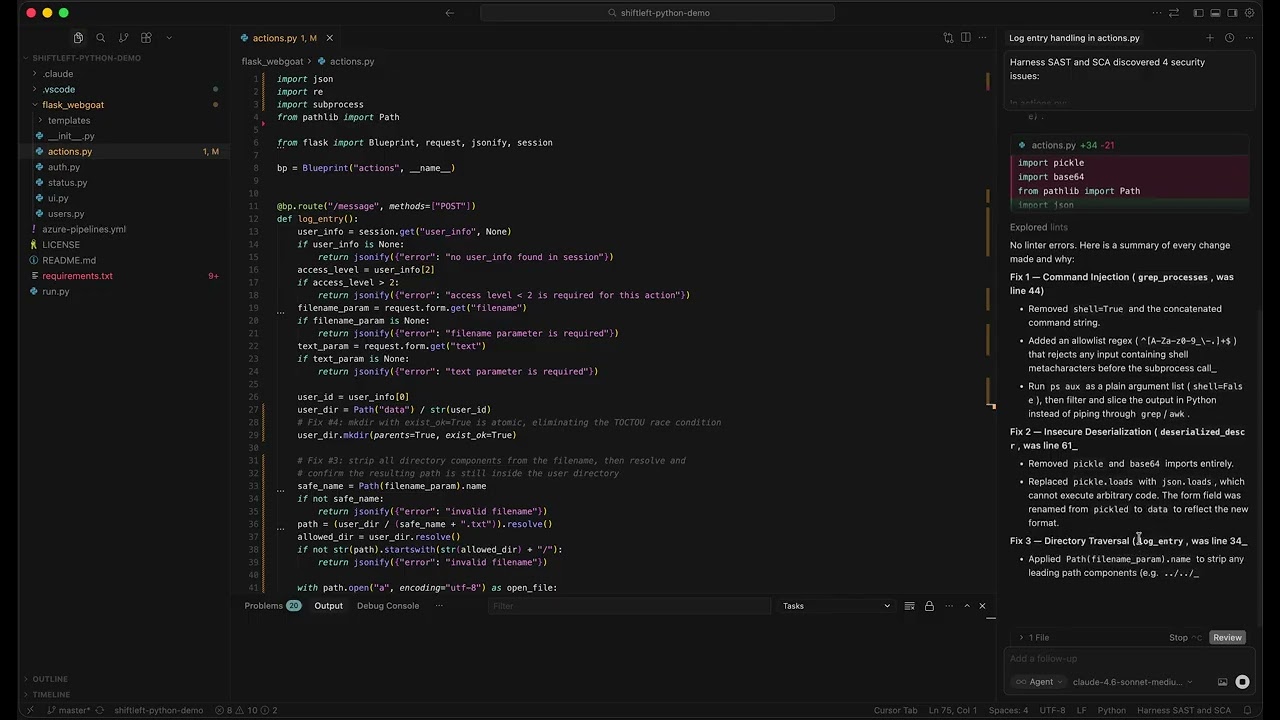 Secure AI Coding with Harness SAST & SCA on Cursor