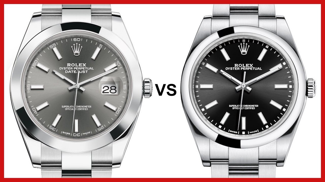 ▶ Rolex Datejust 41 vs Oyster Perpetual 39 COMPARISON (dark rhodium vs black dial)