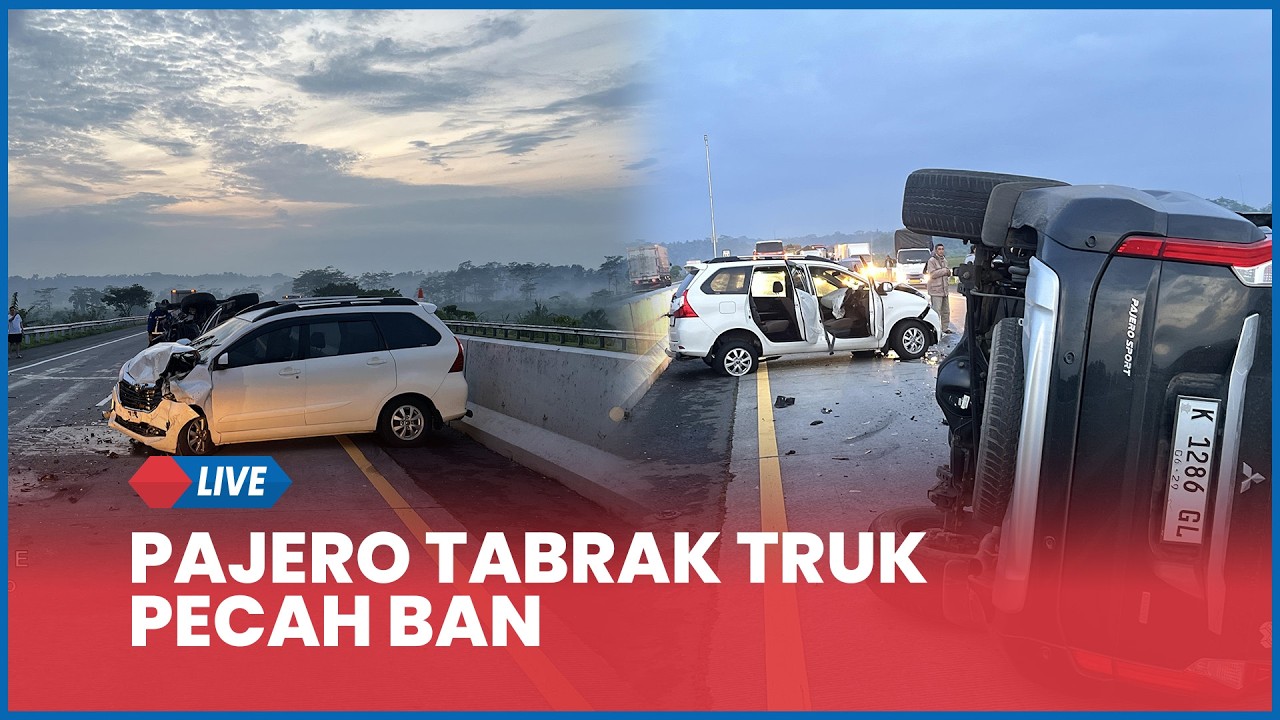 🔵 Tabrakan Beruntun di Tol Semarang–Solo, Pajero Tabrak Truk Parkir di Bahu Jalan karena Pecah Ban