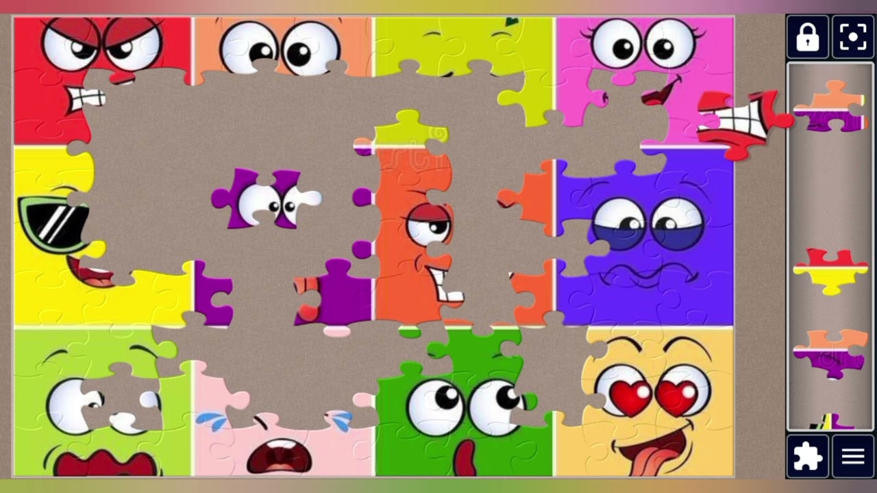 Emoji -Style Mood Icons🤪😁😵‍💫🎉🧩Funny jigsaw puzzle 🧩//@jigsawpuzzle45