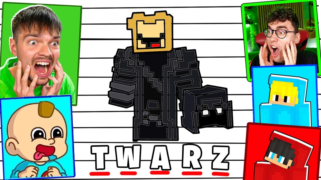 SEKRETNE RYSOWANIE z CAŁYM PALIONOWEM w Minecraft! (z Palion, Olek, Leon, Bolo)
