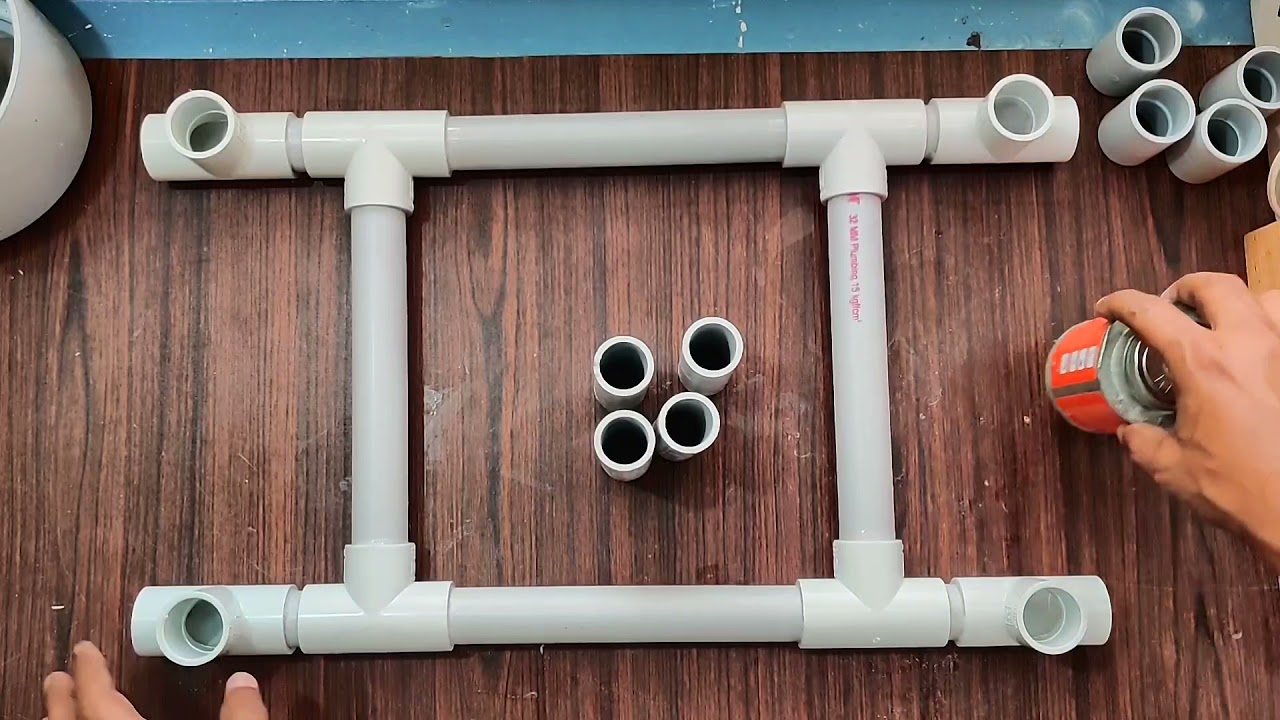 PVC STAND FOR GARDEN POTS - PVC POT STAND - TERRACE GARDENING - VIDEO # 10 - DIY - GUNAs LenSpeaks