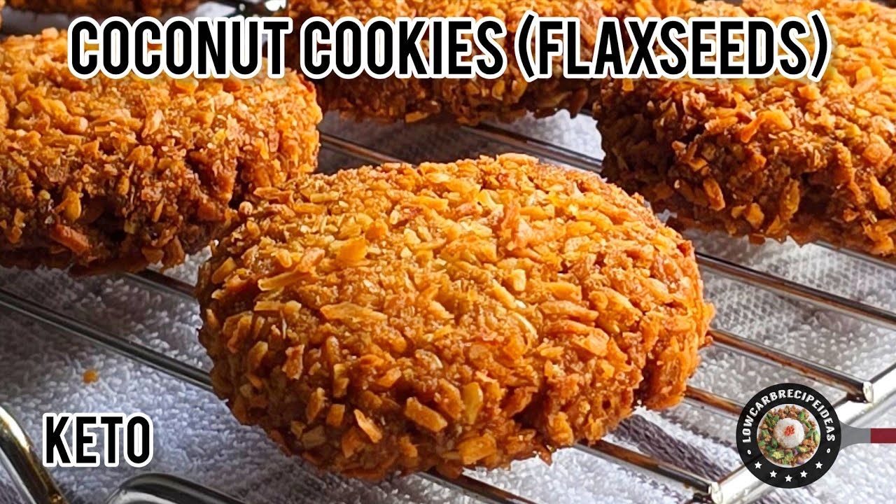 Coconut Cookies | Flaxseeds | Tastes Nutty & Coconutty | Guilt-free with less than 1 g net carb