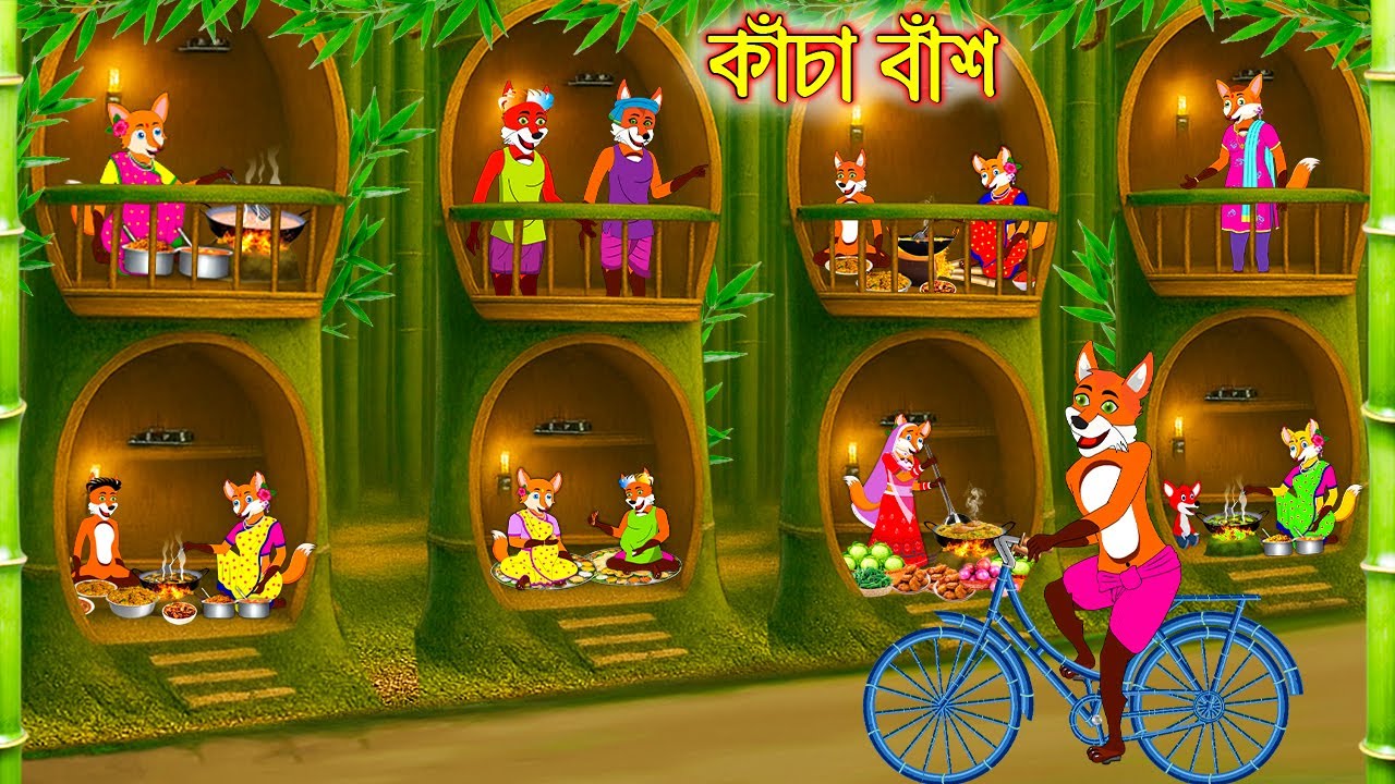 কাঁচা বাঁশ | Kacha Bash | Bangla Cartoon | Fox Cartoon | Interesting & Comedy stories