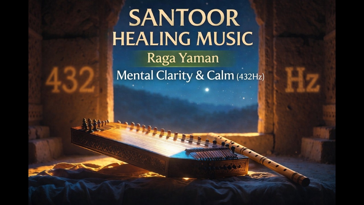 Raga Yaman on Santoor – Deep Focus & Emotional Balance (432 Hz Healing Music)