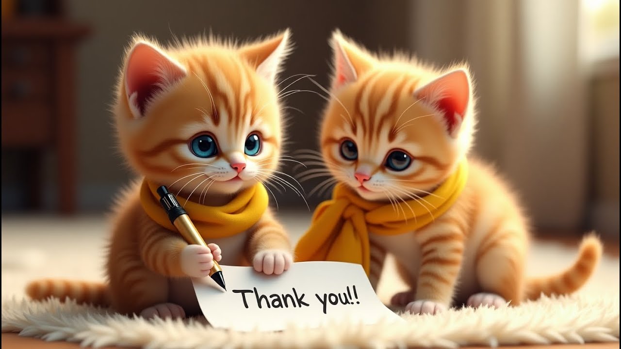 🌸PawToon: Tiny Cat&rsquo;s Lesson on Gratitude! 🐾🐱✨ | #cat  #kitten  #cute  #pawtoon #aicat