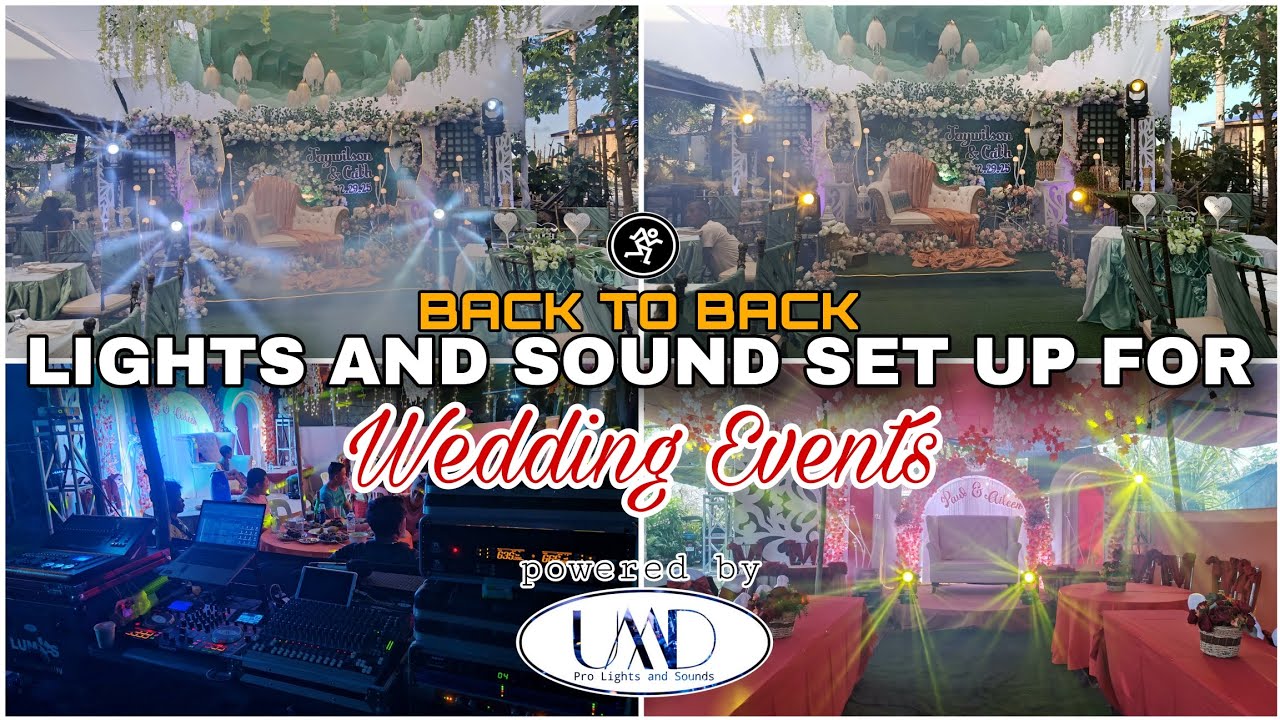 BACK TO BACK LIGHTS AND SOUND SET UP FOR WEDDING EVENT POWERED BY UMD PRO Lights and Sounds | Day 3 