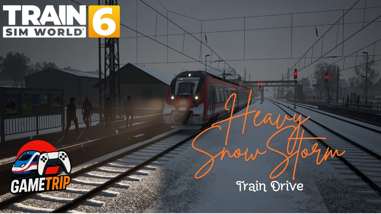 Train Simulator | Train Game & Train Video | Heavy Snowfall | TSW6 PS5