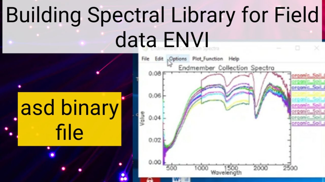 Building Spectral Library in ENVI classic