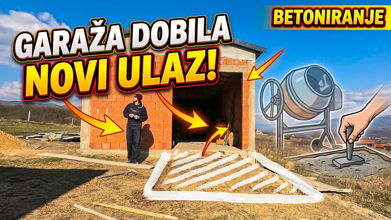 Betoniranje garaznog ulaza DIY - Concreting of the car entrance