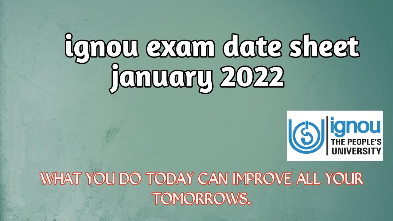 ignou exam date sheet january 2022 || IGNOU || #ignouupdate #ignouupdates