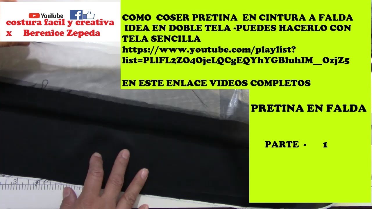¿SABES COSER PRETINAS? PARTE 1- COSER PRETINA CON DOBLE TELA CON SATIN Y CHIFON