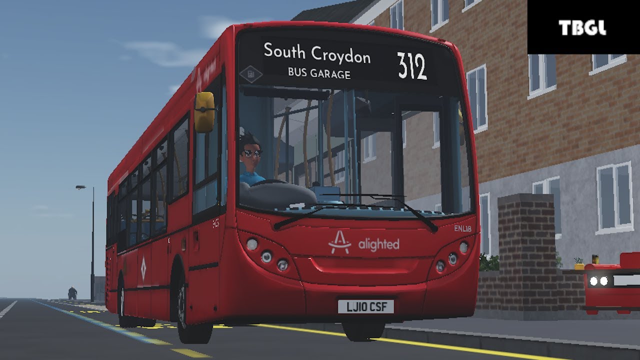 Driving the extended route 312 from Norwood Junction to South Croydon Bus Garage in Roblox CR
