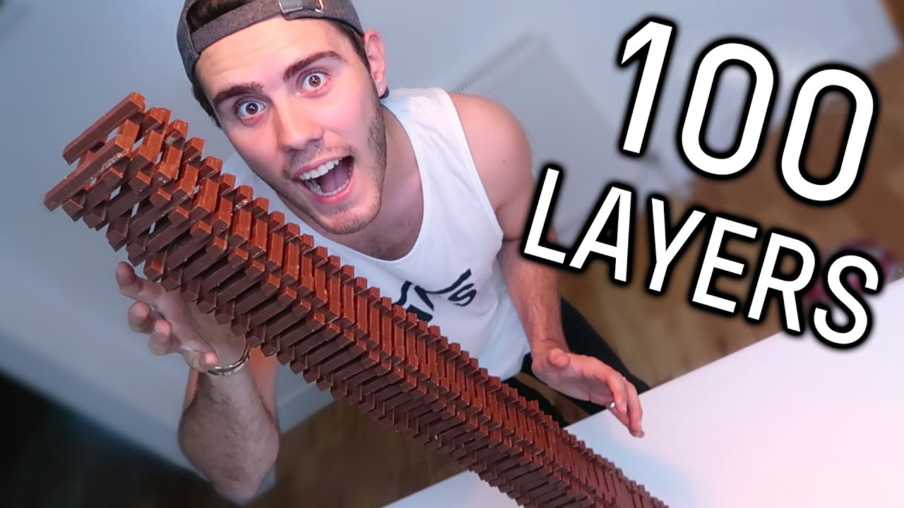 100 LAYERS OF KIT KATS CHALLENGE