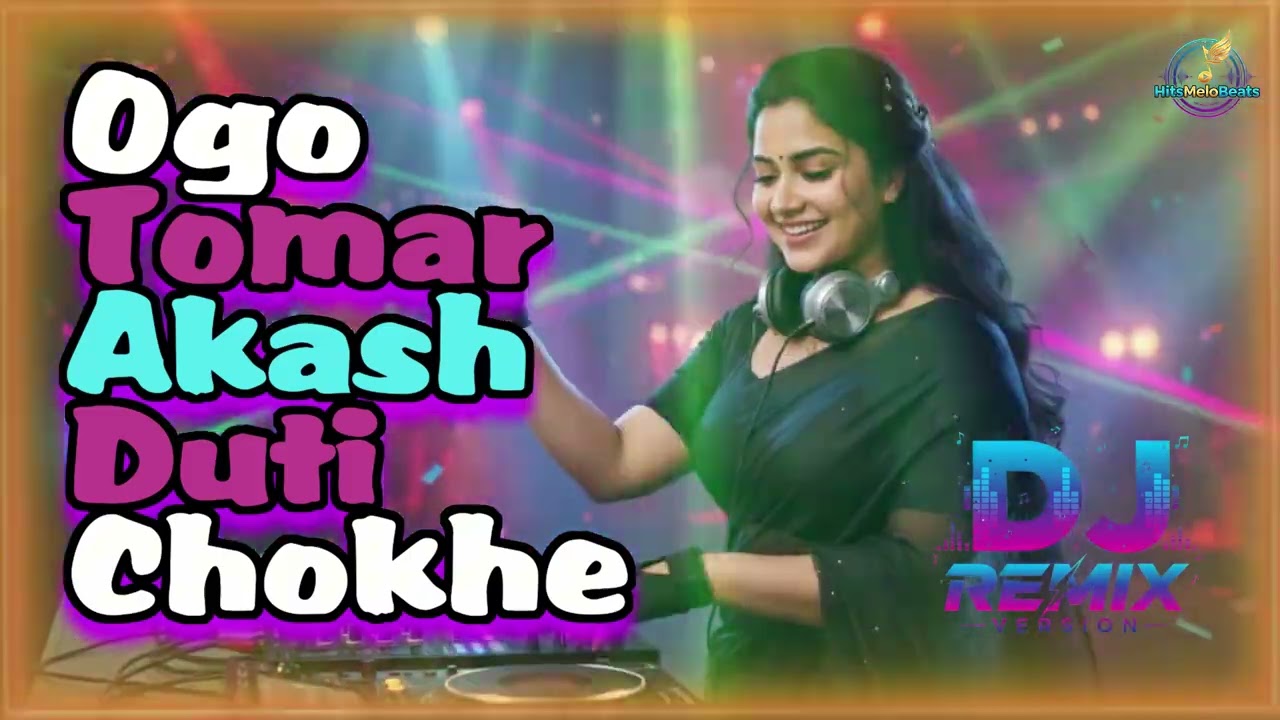Ogo Tomar Akash Duti Chokhe (DJ Remix) Female Cover | Bengali Old Song Remix | Hits Melo Beats