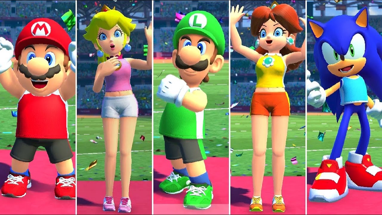 Mario & Sonic at the Summer Olympic Games 2020 - 110 Meter Hurdles (All Characters)