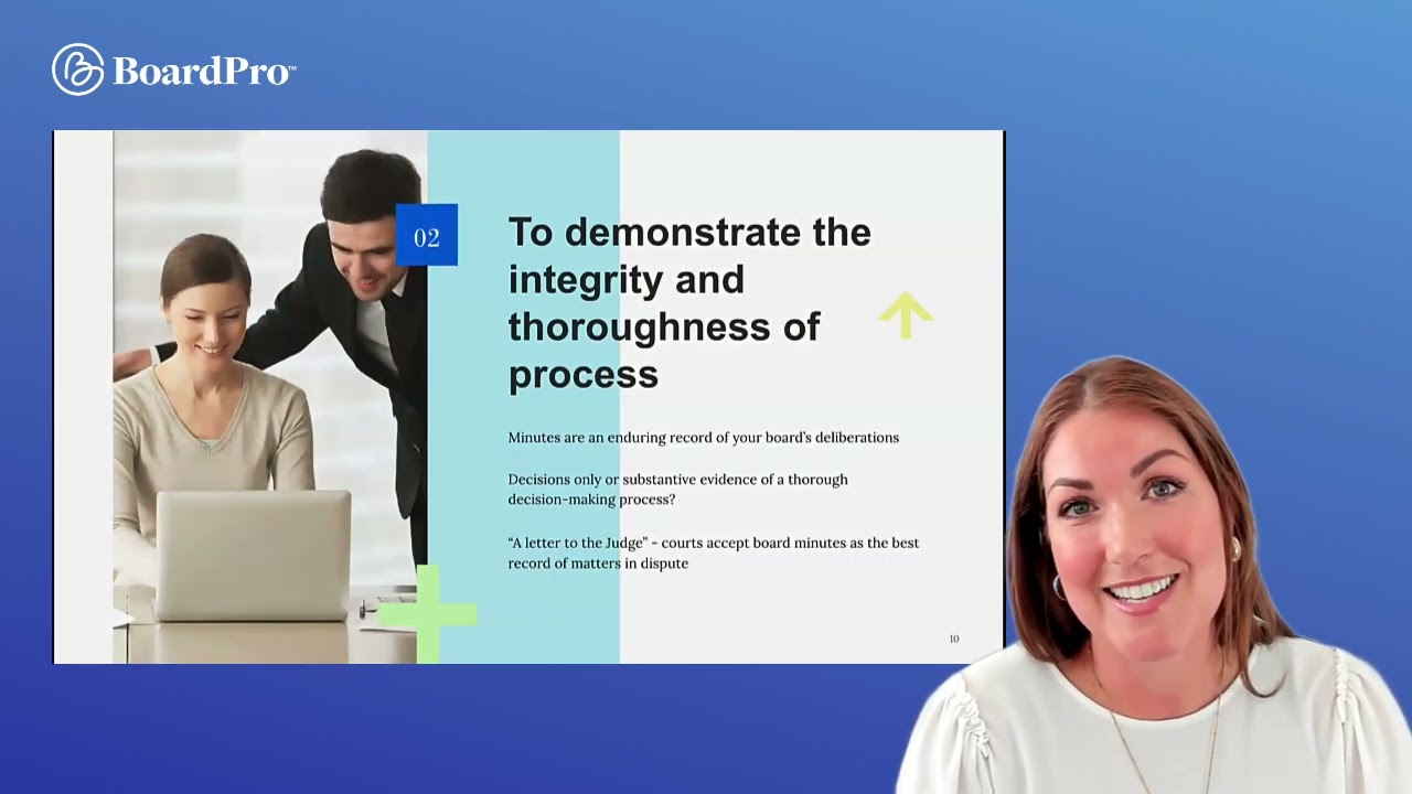 Webinar: Creating effective board meeting minutes