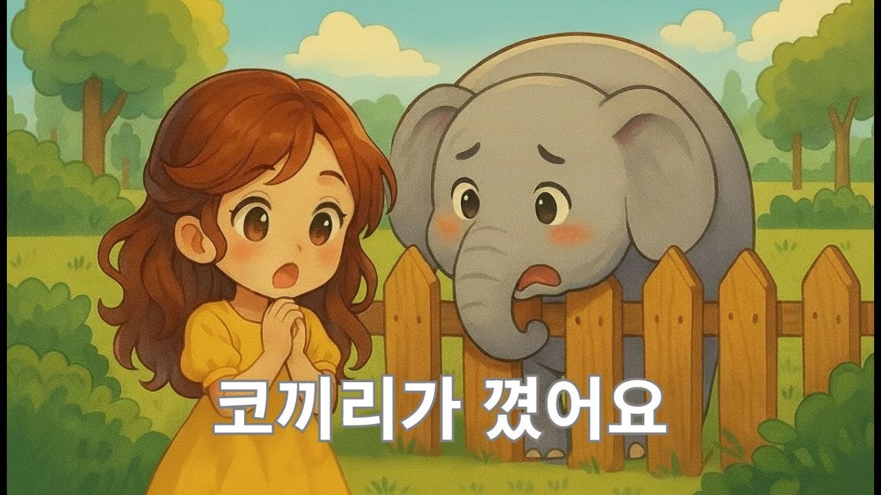 [코끼리가 꼈어요] 초1 교과서 수록 연계 도서 : 😥 코끼리가 꼈어요: 문틈에 낀 코끼리가 새 학기 아이의 불안을 상징하는 이유