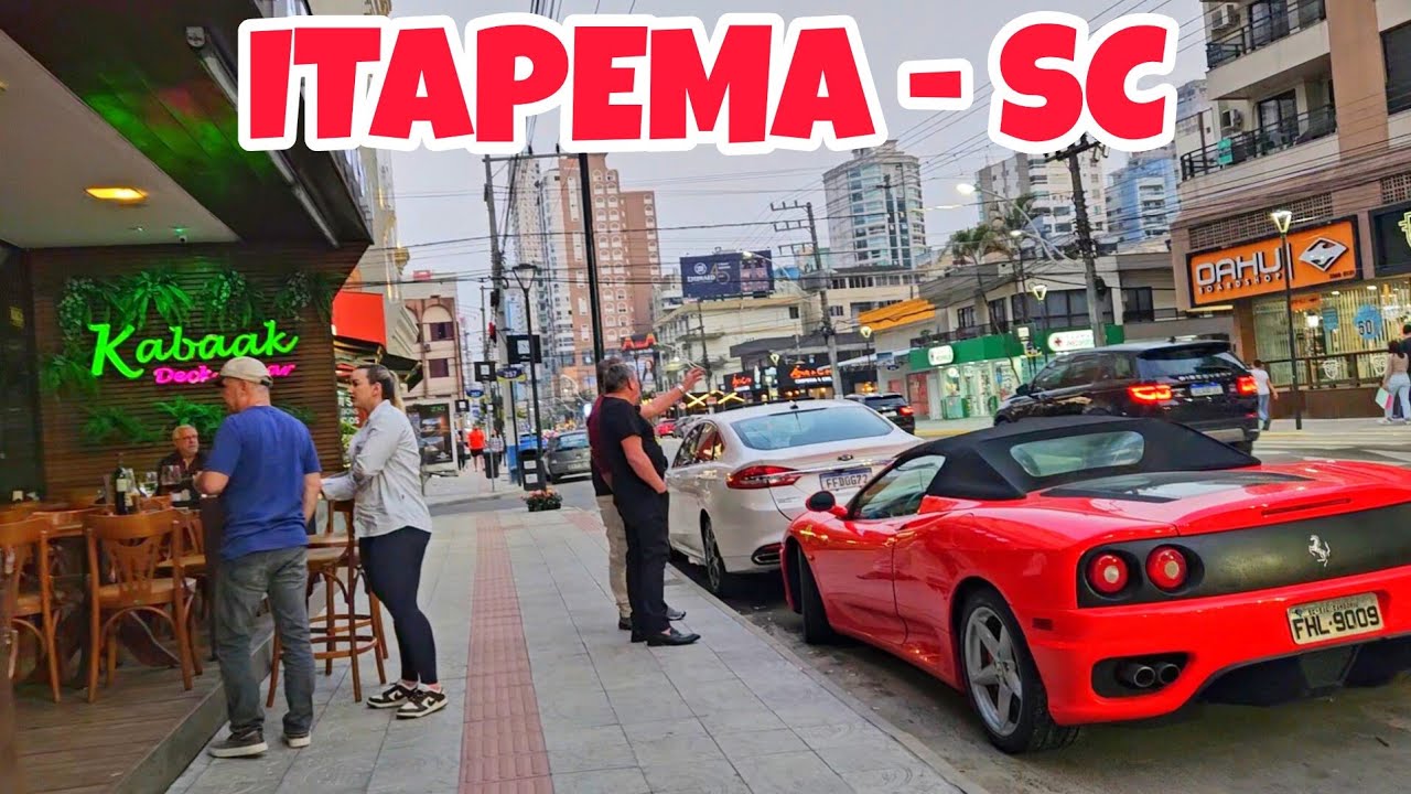 COMO É  ITAPEMA em SANTA CATARINA? ( DIA e NOITE ) Bairros, Praias e Centro Da CIDADE!