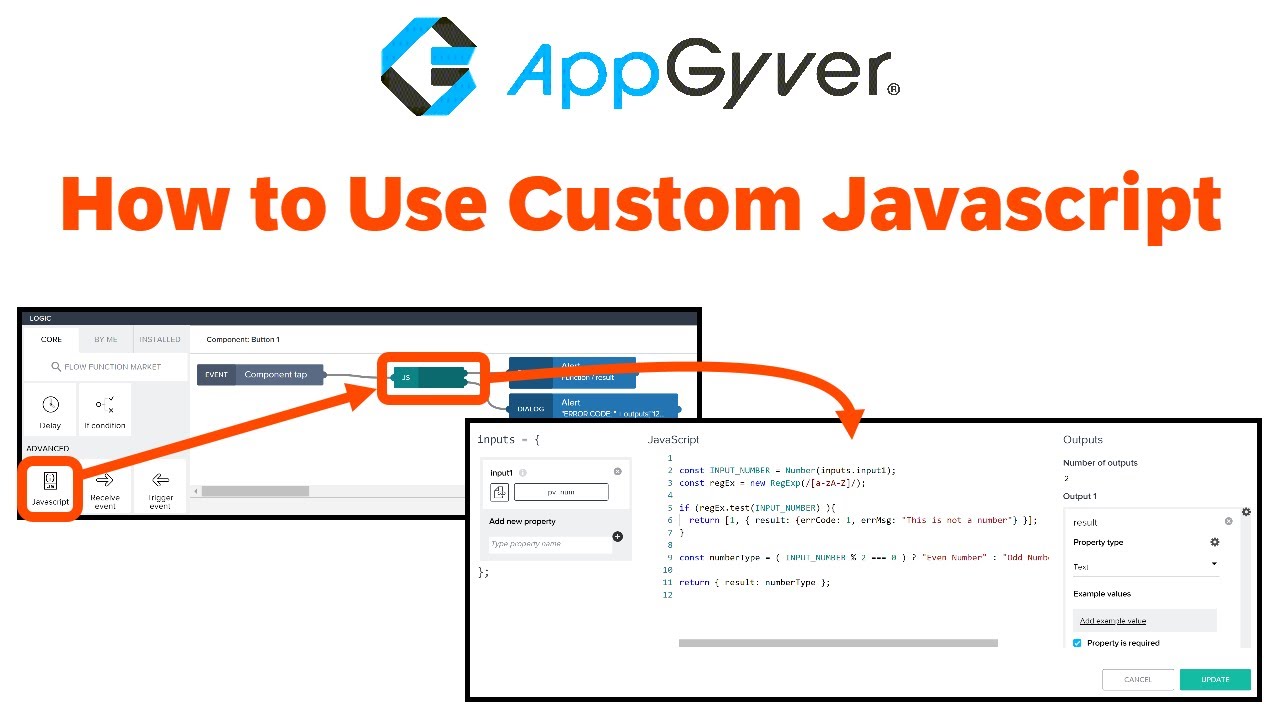AppGyver: How to Use Custom Javascript
