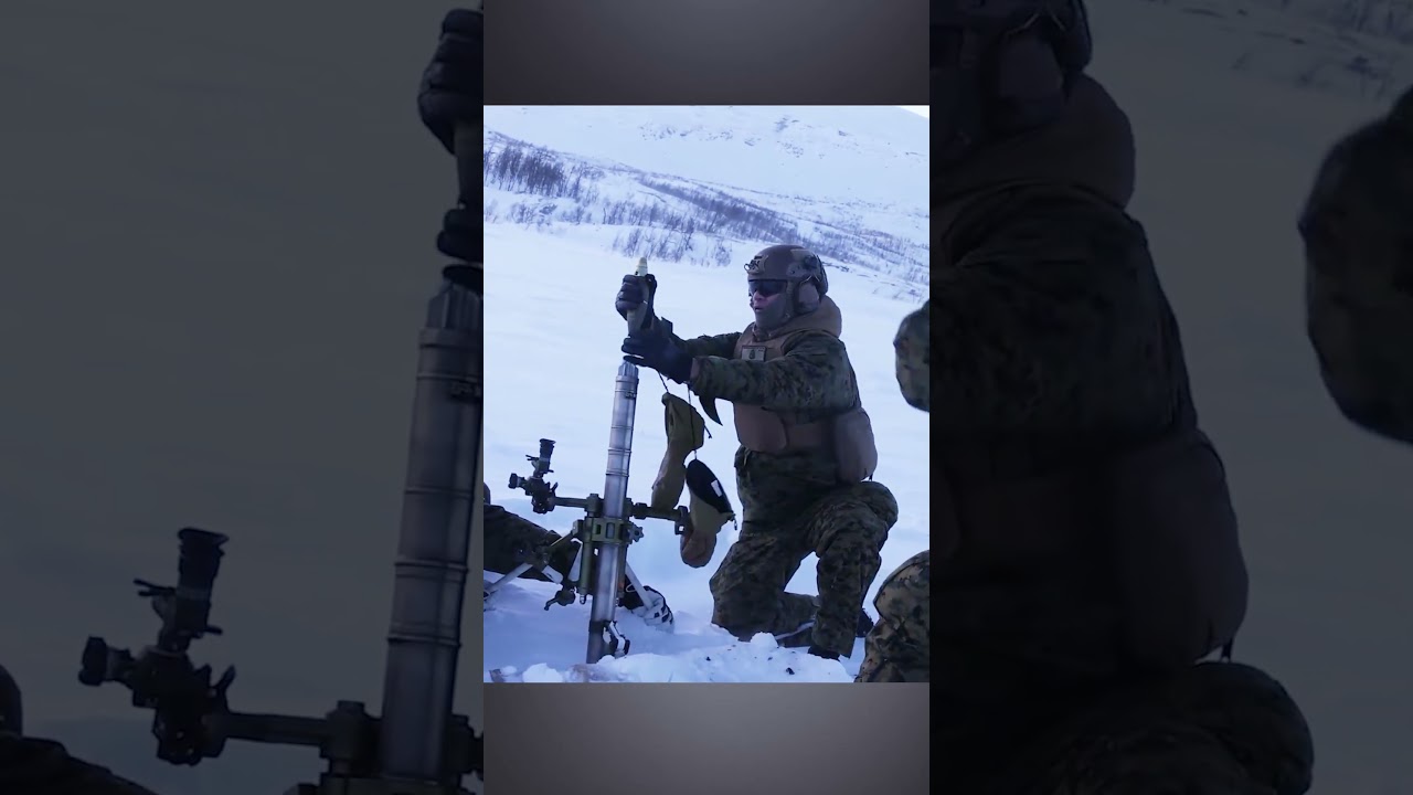 Mortar Training in the Snow That Makes You Nervous #shorts #military