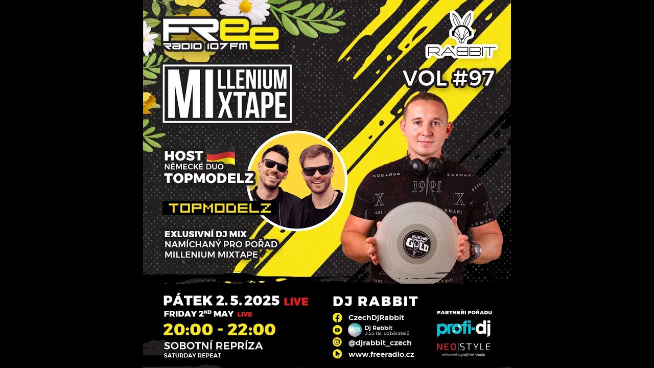 TOPMODELZ Exclusive Mix / MilleniumMixtape 97. - 2.5.2025 freeradio.cz / dj-rabbit /
