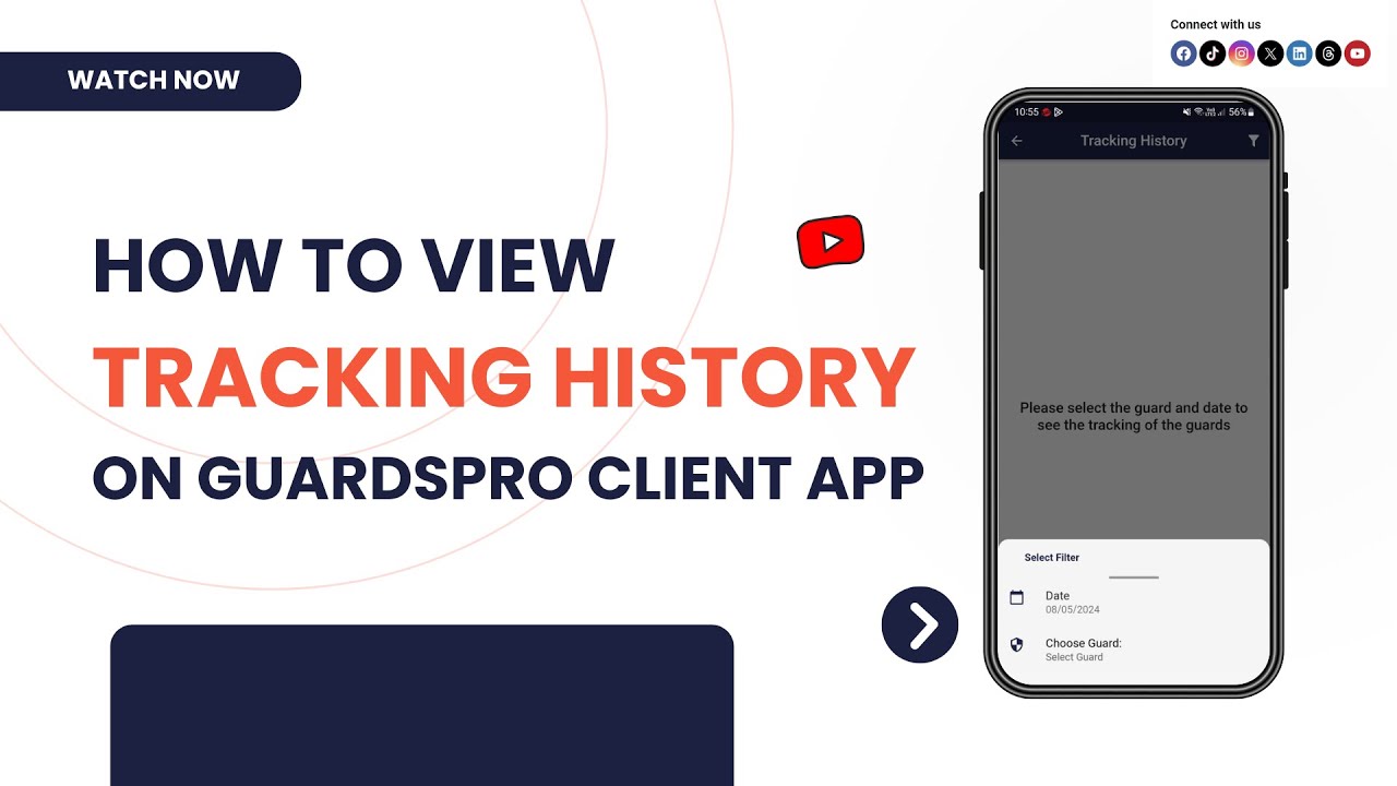 How To View Tracking History On GuardsPro Client App?  -GuardsPro Support Center Video