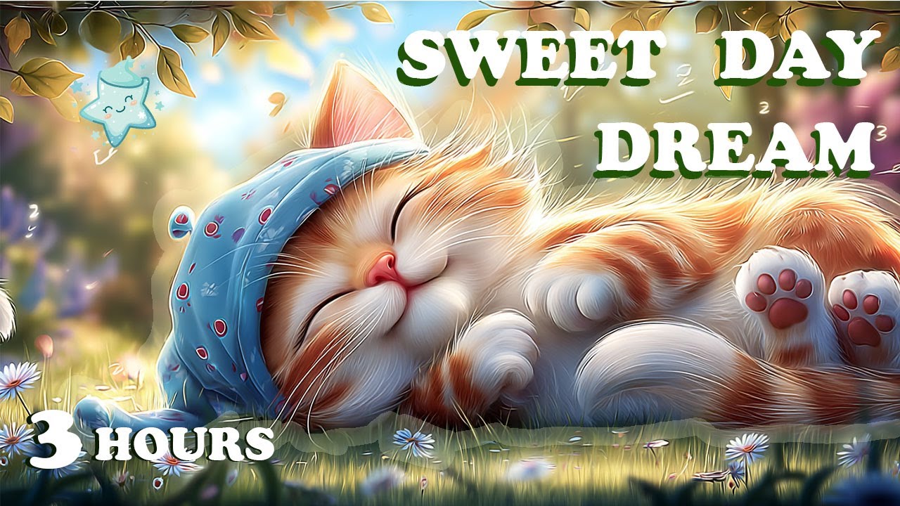 3 Hours 🌼Sweet Day Dream ☀️Soft Baby Lullaby🐦Cozy Summer Ambience & Brown Noise (Full 8H Link Below)