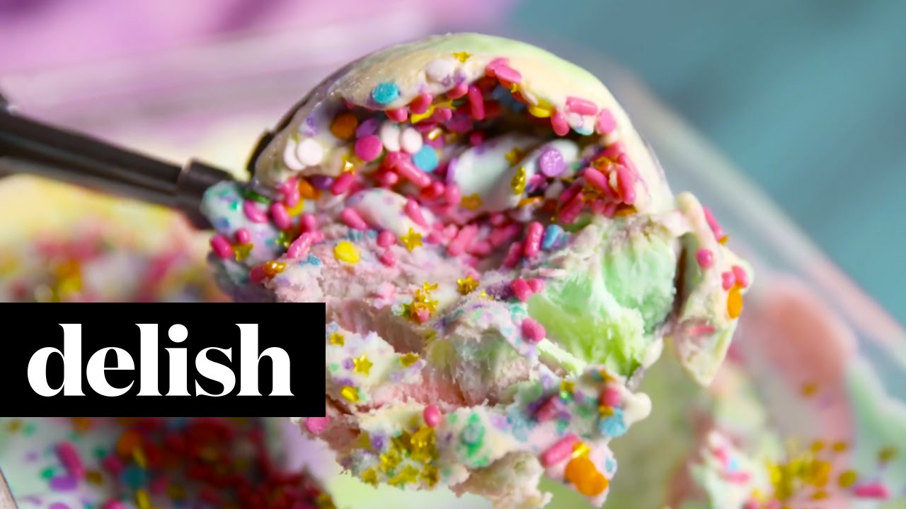 Unicorn Ice Cream | Delish
