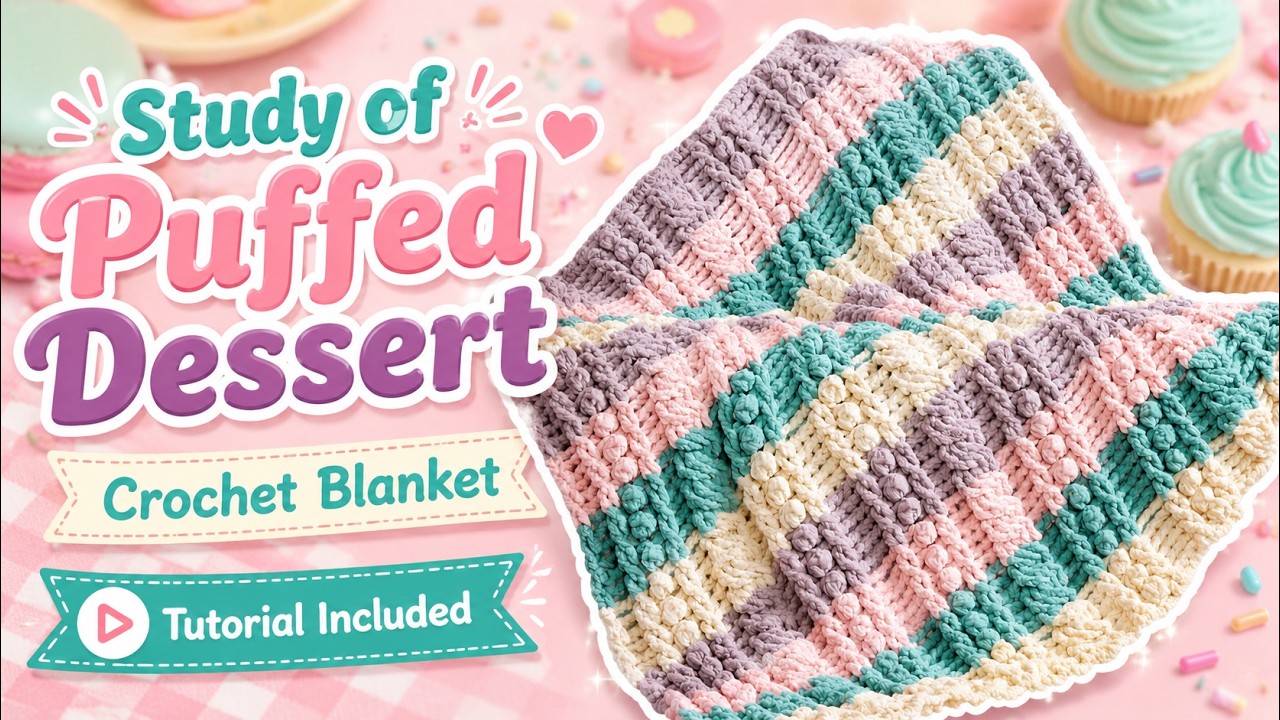 How To Crochet Study of Puff Dessert Blanket