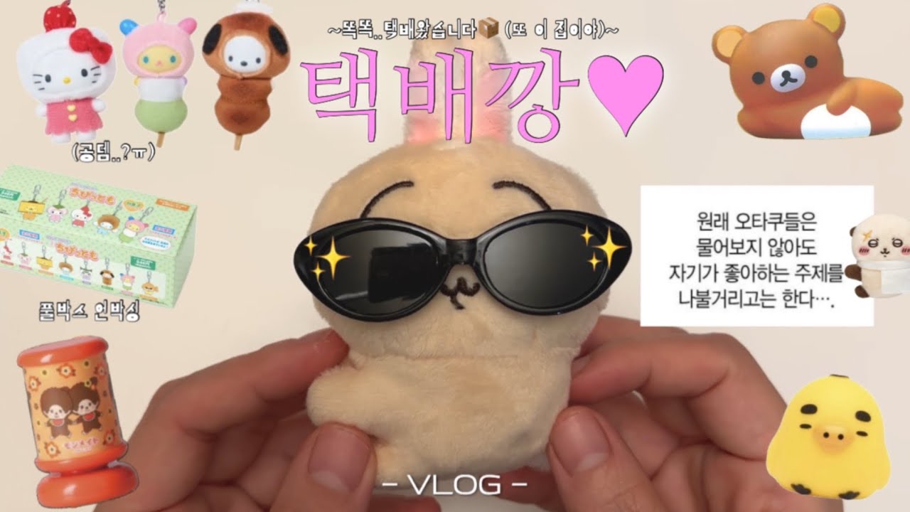 산리오 치비토모 화과자 풀박스 언박싱⭐️ (그런데 공뎀이..🫠) | 확정 가챠에 빠진 택배깡 오타쿠 브이로그 📦
