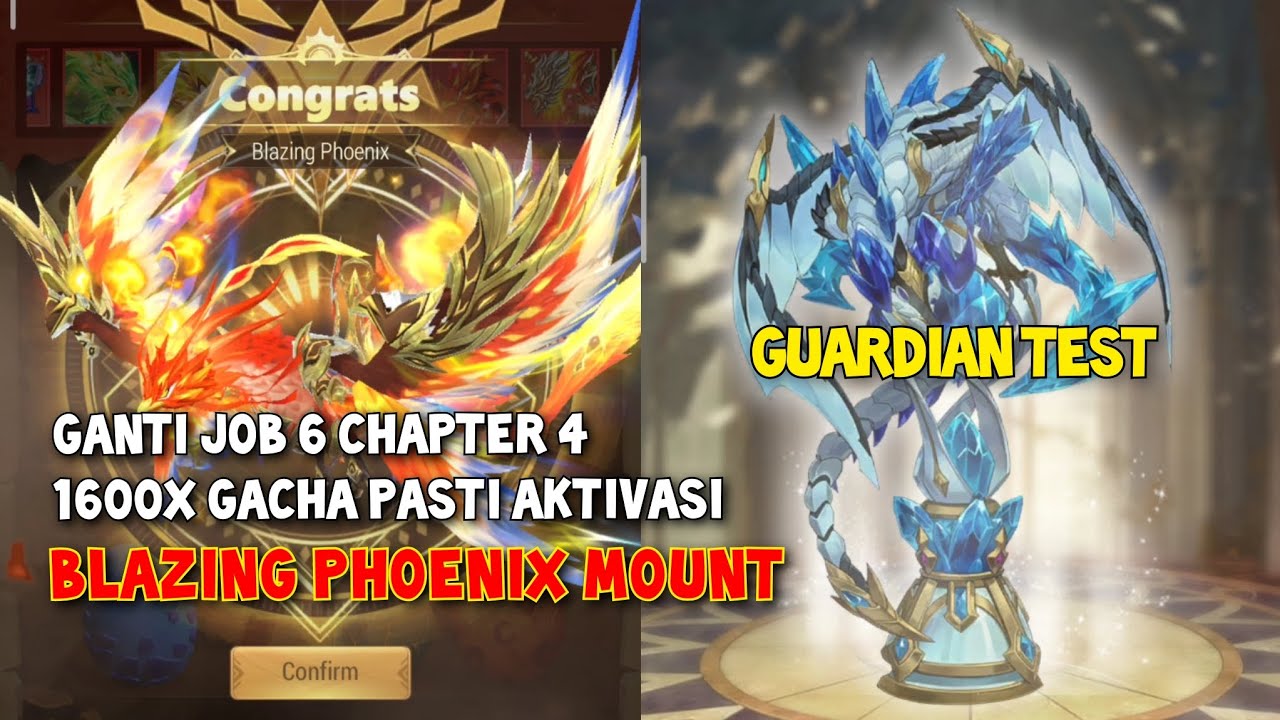GANTI JOB 6 CHAPTER 4|1600X GACHA HARTA DEWA NAGA|MOUNT BLAZING PHOENIX|DRAGON HUNTER: HEROES LEGEND