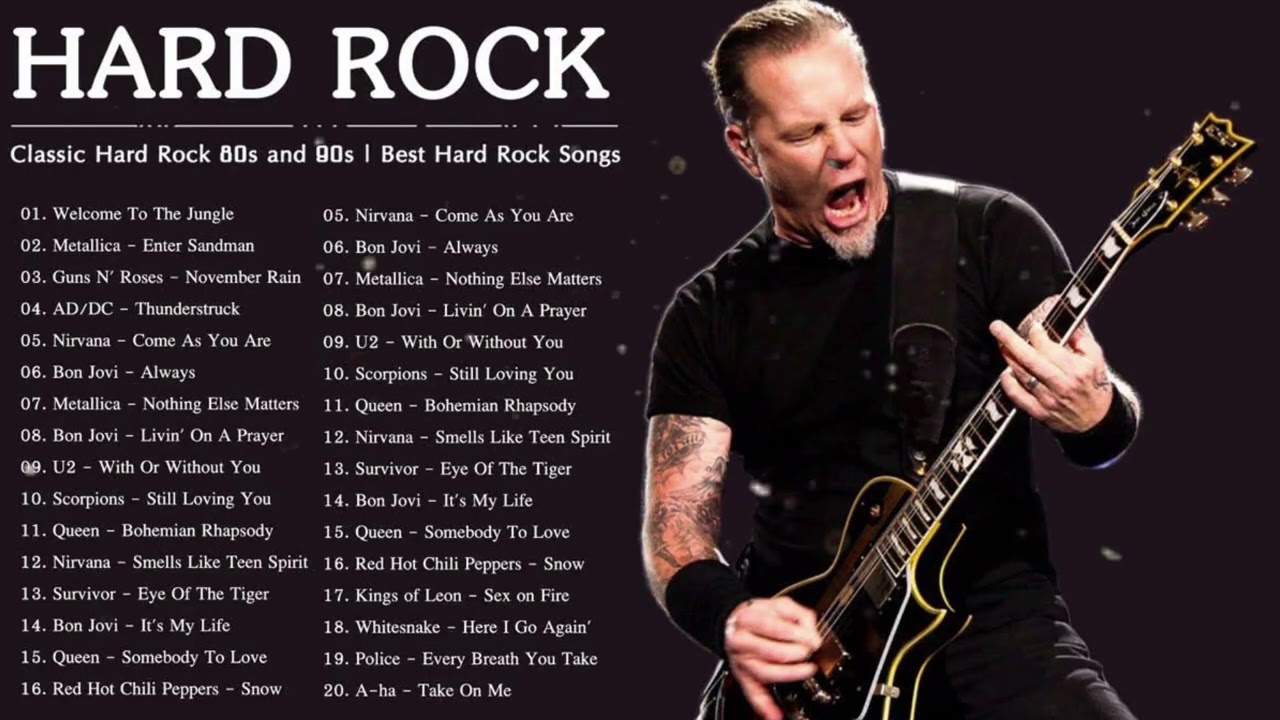 Metallica, ACDC, Nirvana, CCR, U2, Dire Straits, Bon Jovi❤️Best Of Classic Hard Rock 70s 80s 90s Mix