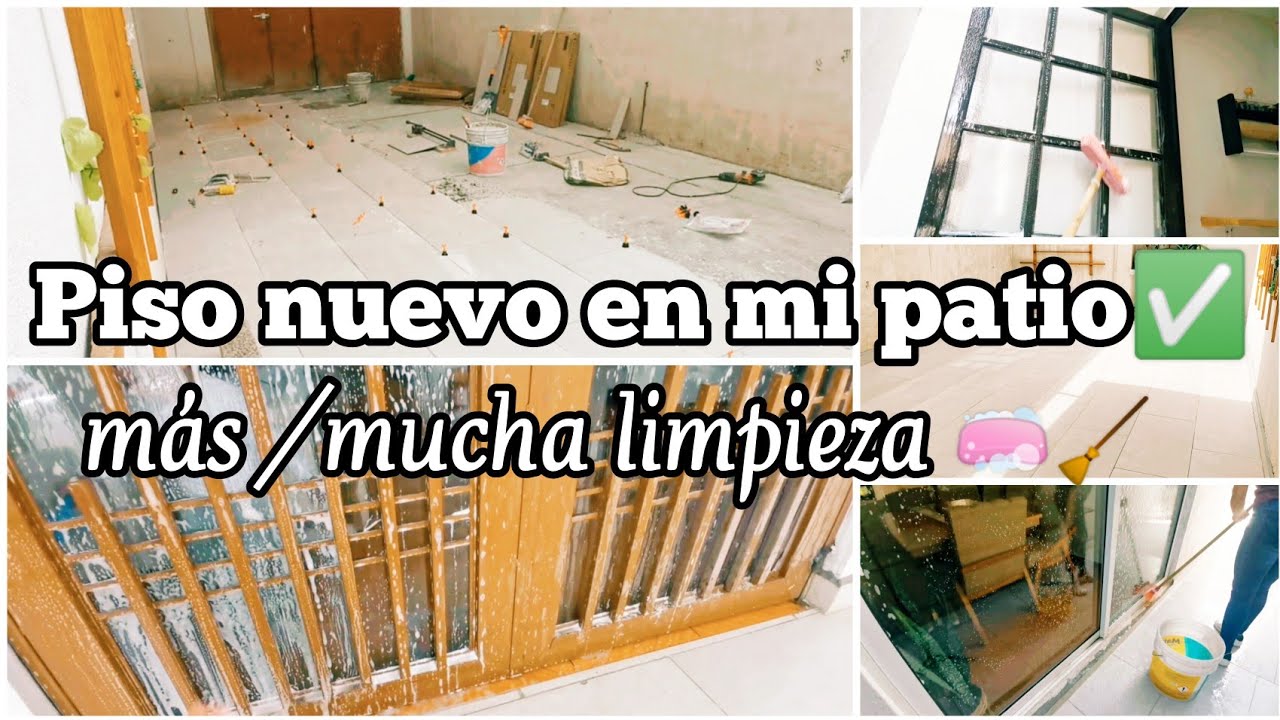 PISO NUEVO EN MI PATIO😍MÁS/MUCHA LIMPIEZA 🧼🧹DEJAMOS TODO BIEN LIMPIECITO✅