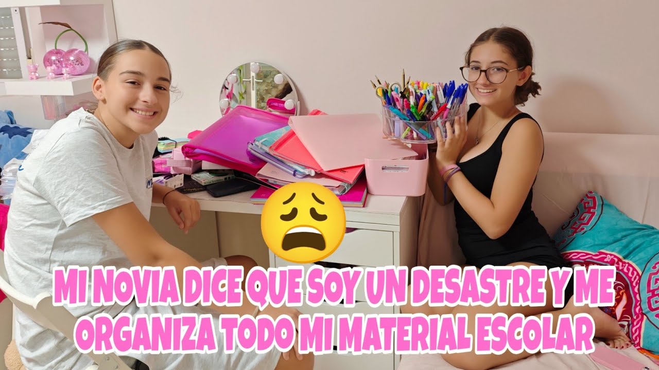 ✏️📓Mi novia me organiza mi material escolar en mi mesa de estudios😓 por qué dice que soy un desastre