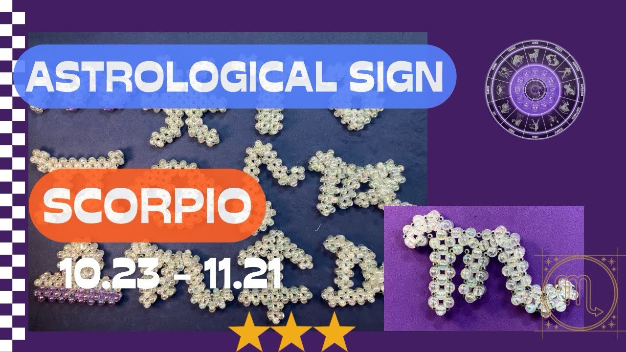 Easy DIY Jewelry: Beaded Astrological Sign Scorpio (10.23 - 11.21) / Star Sign Scorpion Charm 