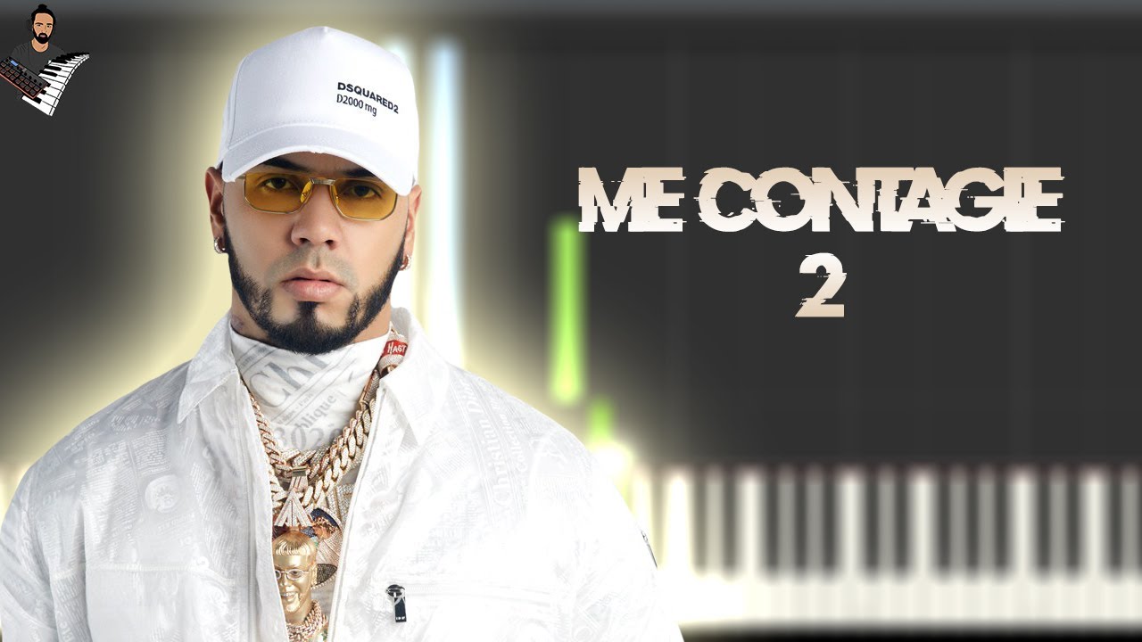Anuel AA - Me Contagie 2 | Instrumental Piano Tutorial / Partitura / Karaoke / MIDI