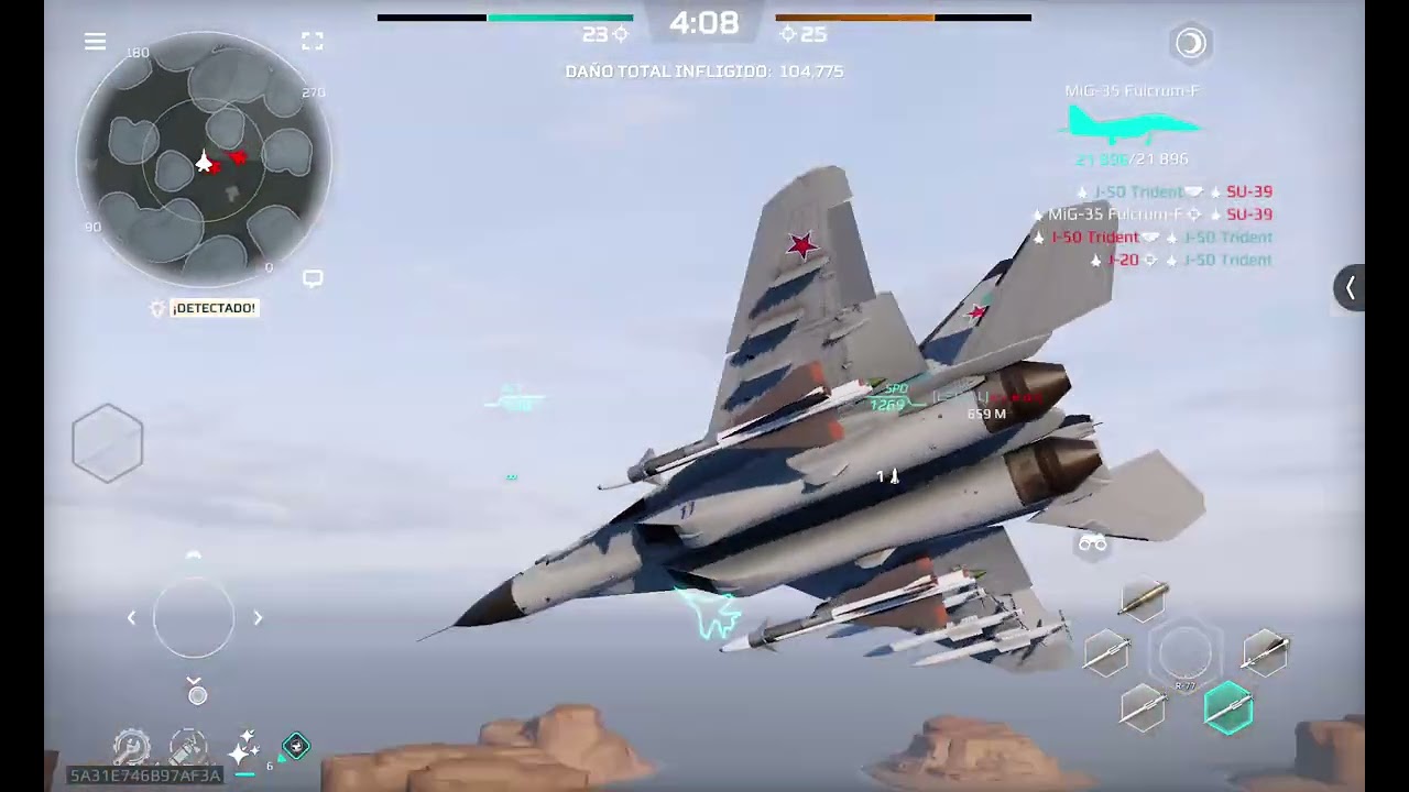 Cazas de combate cayendo como meteoros ardientes /  MWT Tank Battles Gameplay 