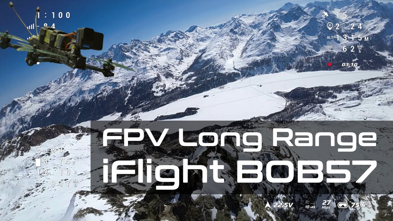 Start from a frozen lake | Long Range Flight | iFlight BOB57 | FPV Mountain Surfing