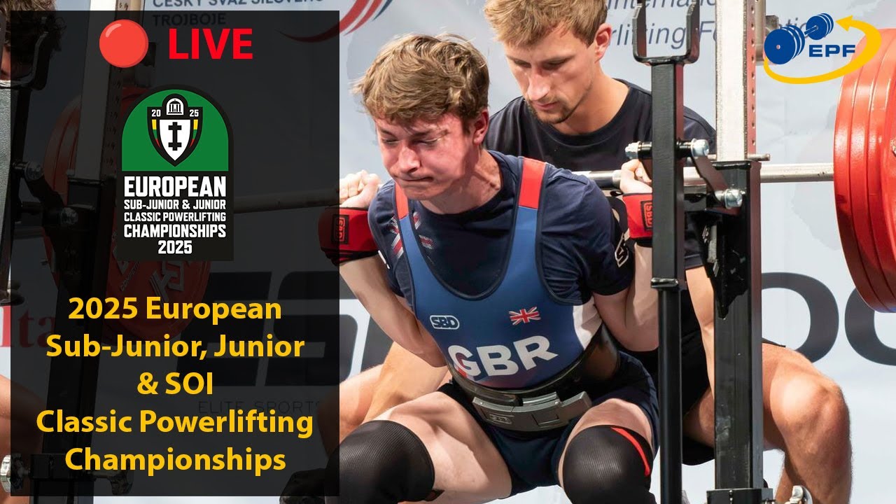 🔴 LIVE: Men Jr 120kg - 2025 European Sub-Junior, Junior & SOI Classic Powerlifting Championships