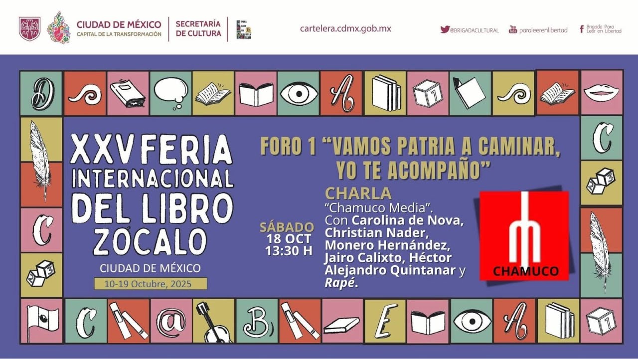 Charla Chamuco Media en la Feria Internacional Del Libro Zócalo