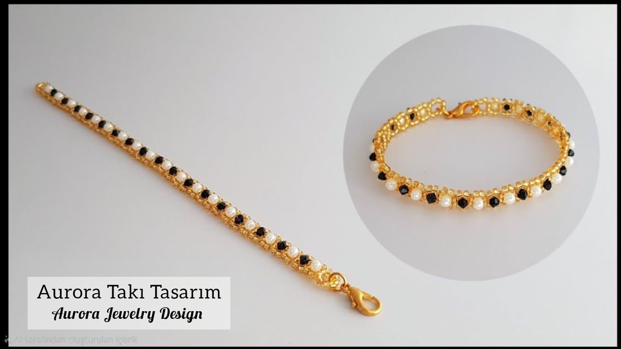 Baget su yolu bileklik yapımı. Baguette waterway bangle making. Beads bracelet beading tutorial.
