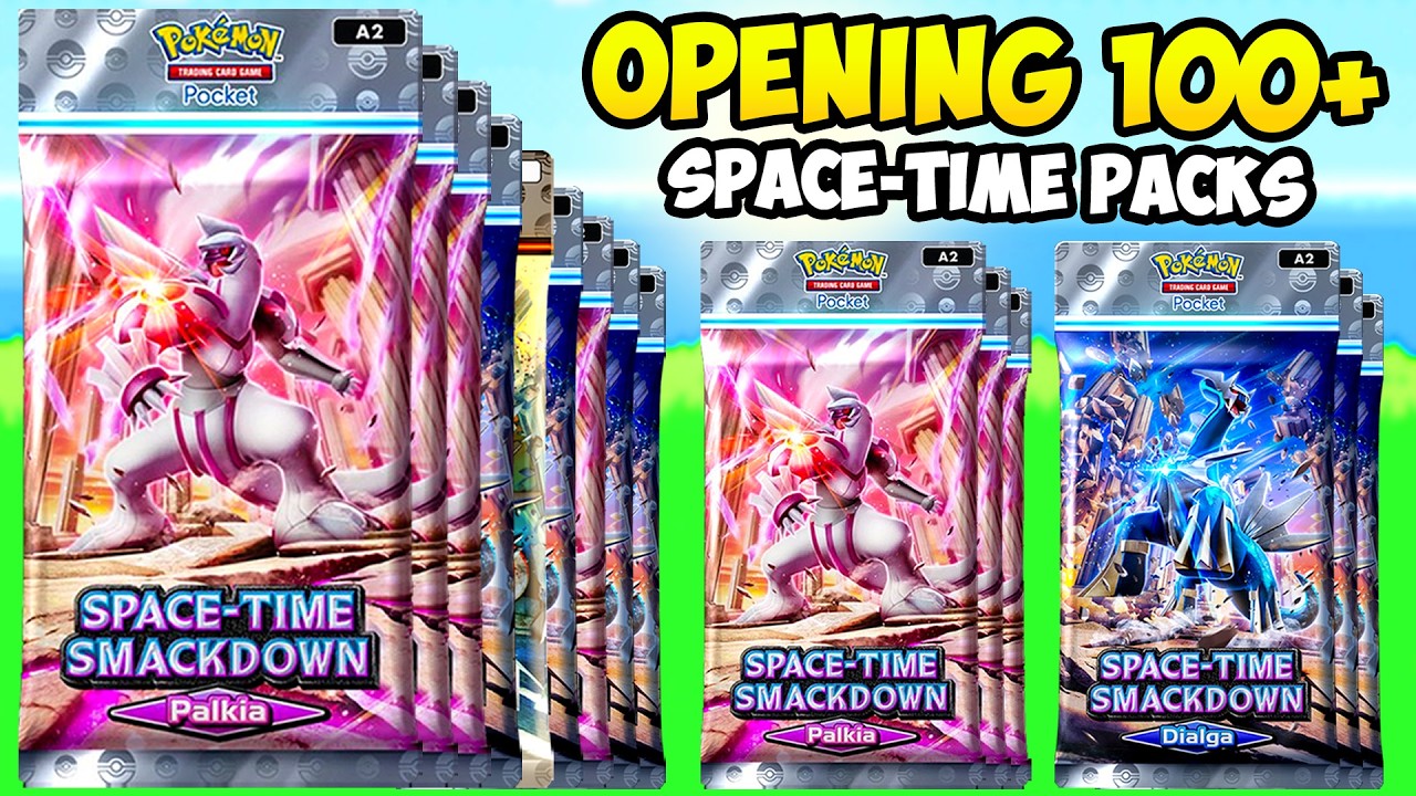 I OPENED 100+ NEW SPACE-TIME SMACKDOWN SET PACKS IN POKEMON POCKET!