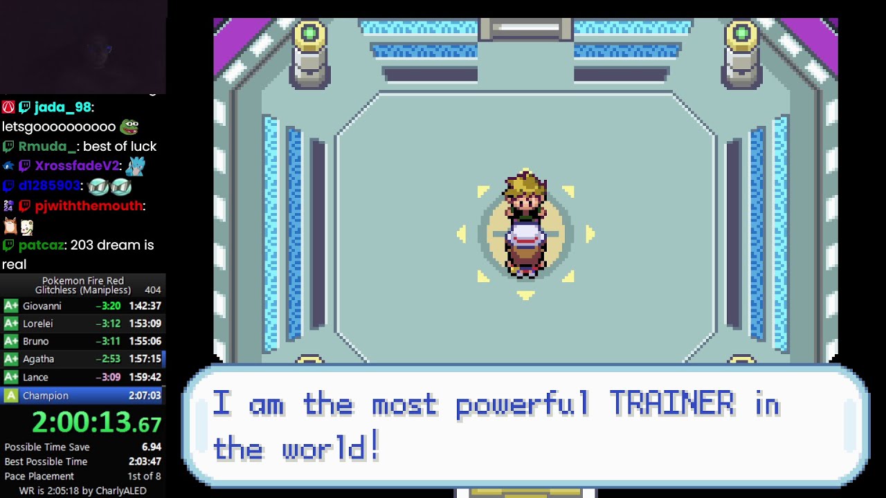 Pokemon Fire Red - Any% Glitchless, Manipless Speedrun in 2:03:40 [Current World Record]
